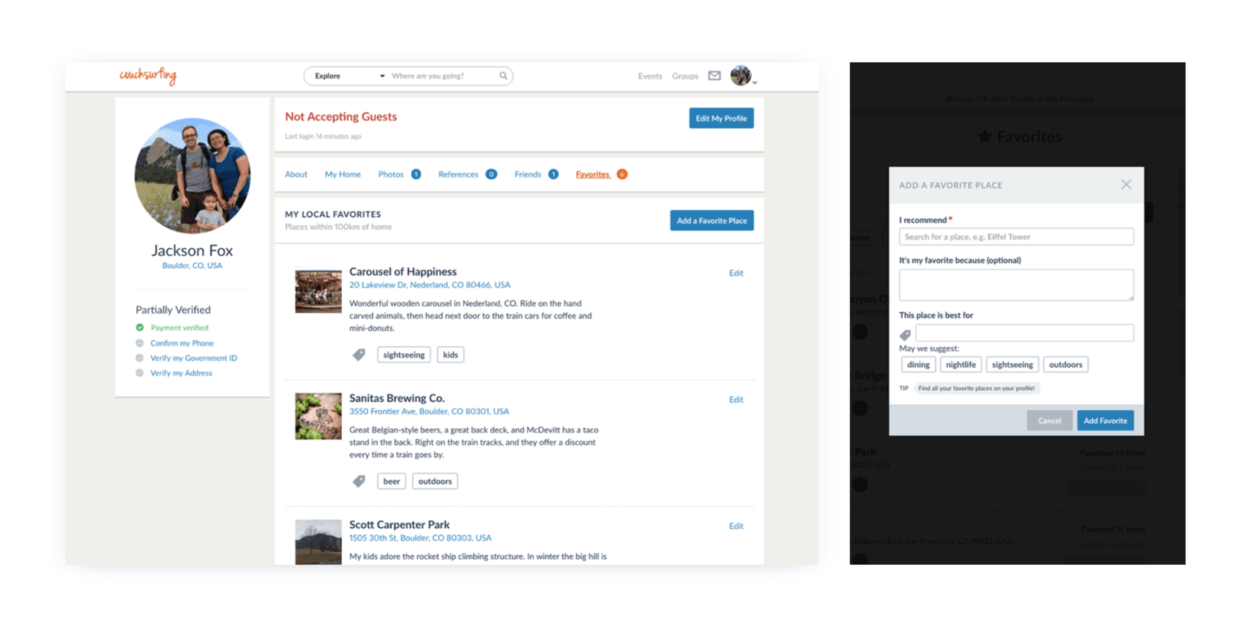 Couchsurfing Local Advice Viget