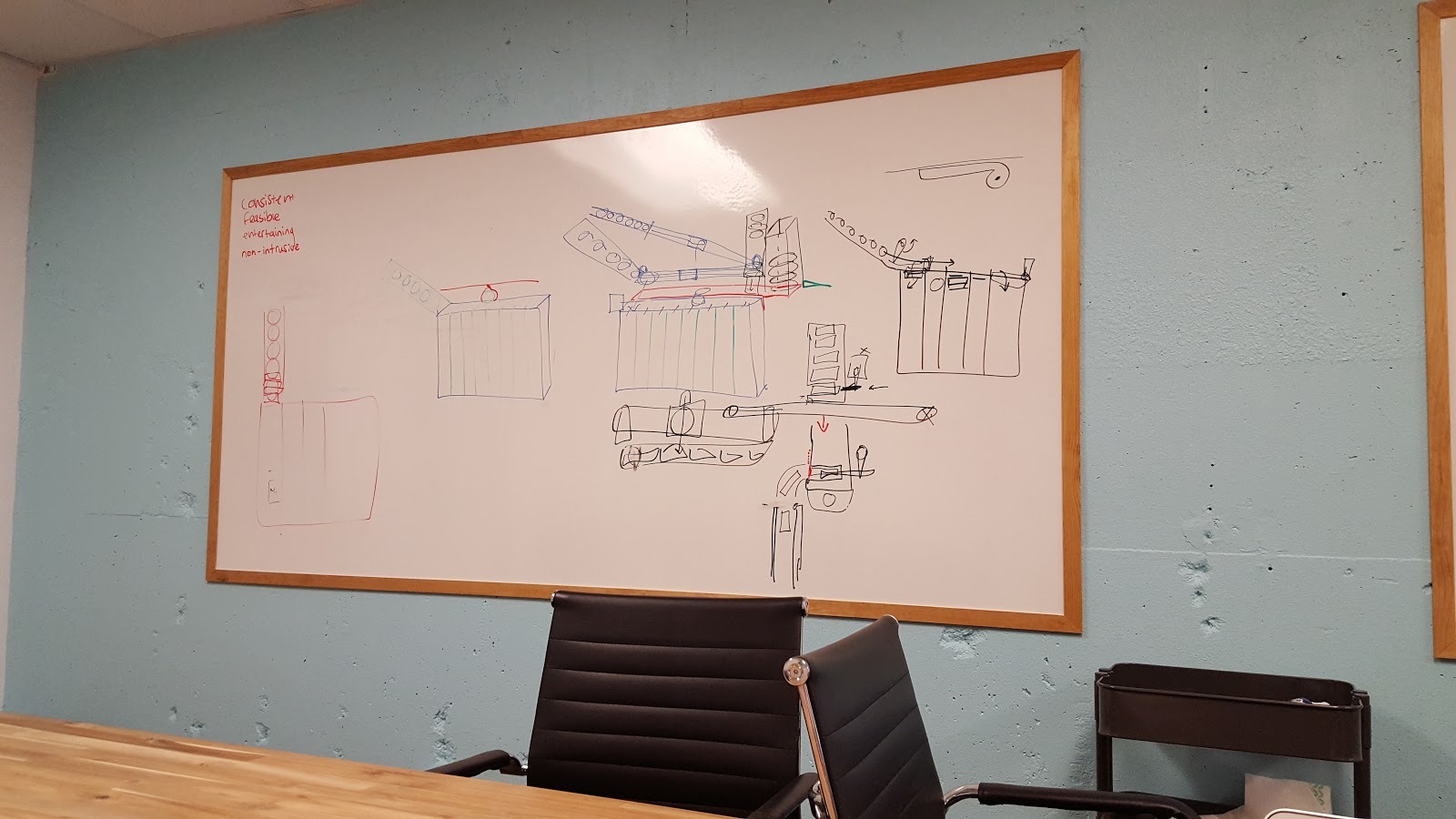 Planning the mechanism on Viget's whiteboard.